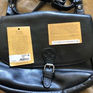 Black Shoulder Bag: Patricia Nash genuine leather